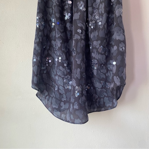 Rebecca Taylor 2 Grey Silk Ruffle Detail Top - Picture 7 of 12